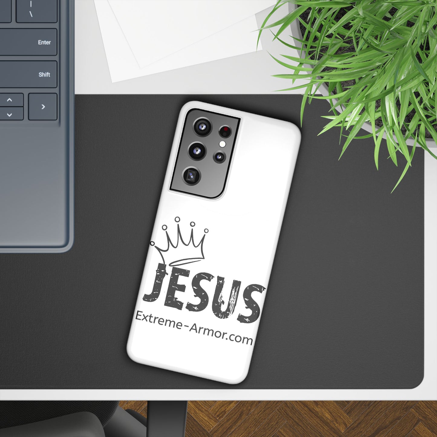 King Jesus White Slim phone Cases