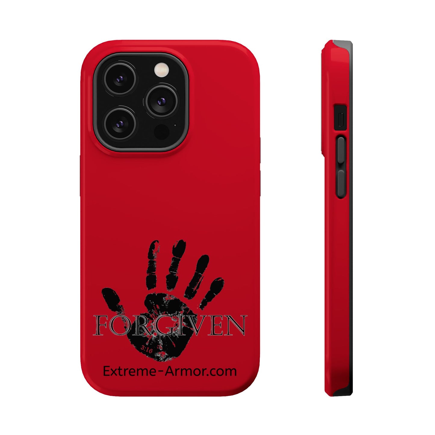 I-phone Magnetic Case (Forgiven) Red