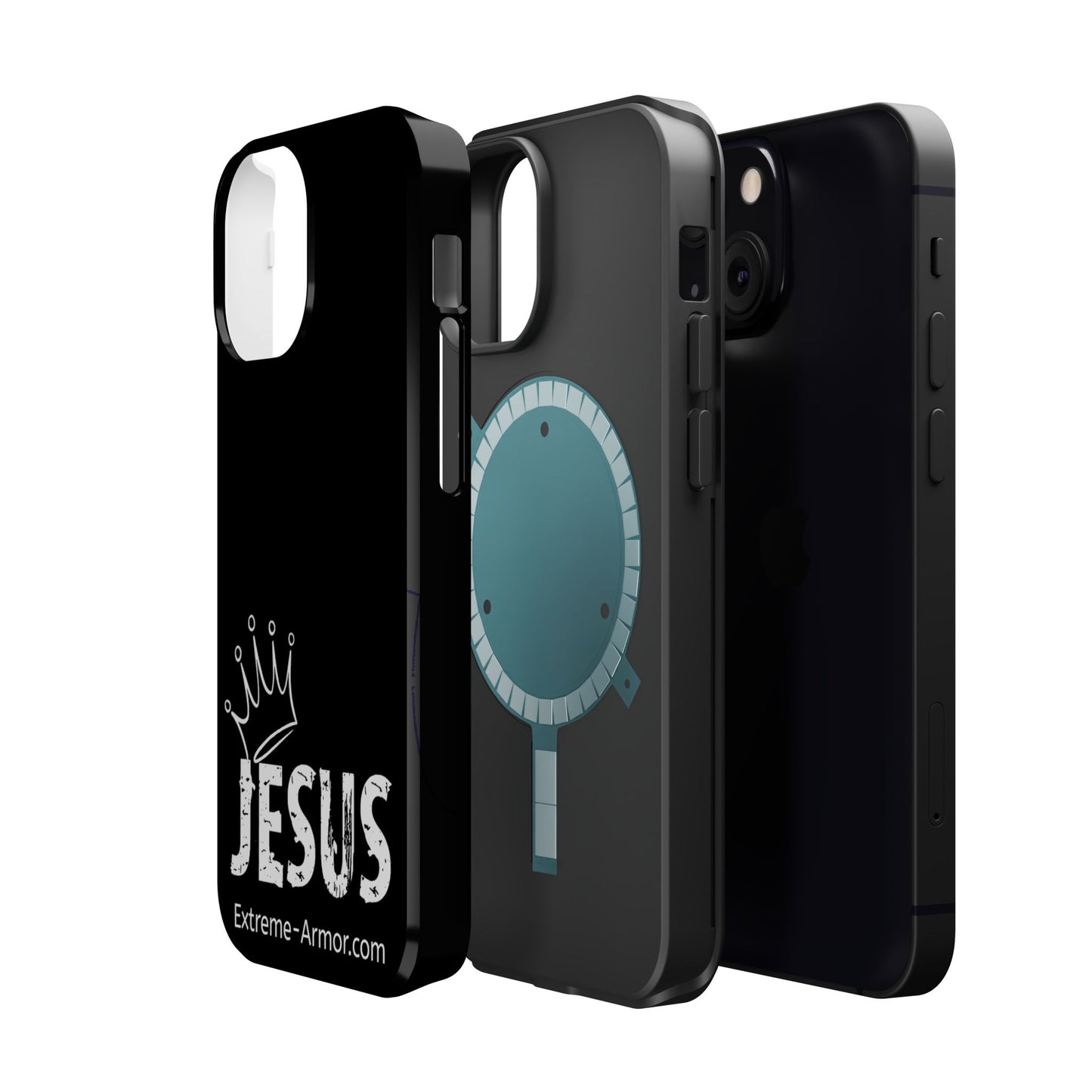 I-phone Magnetic Case (King Jesus) Black