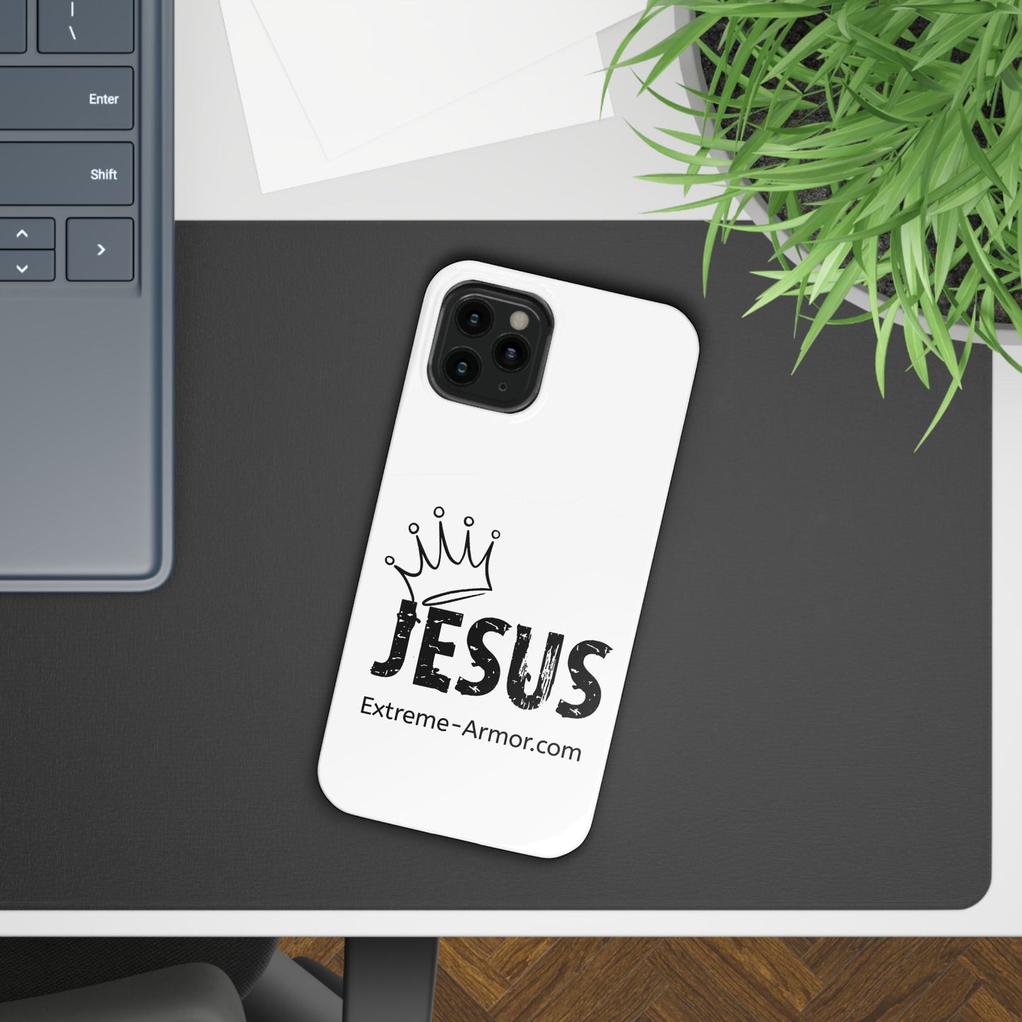 King Jesus White Slim phone Cases