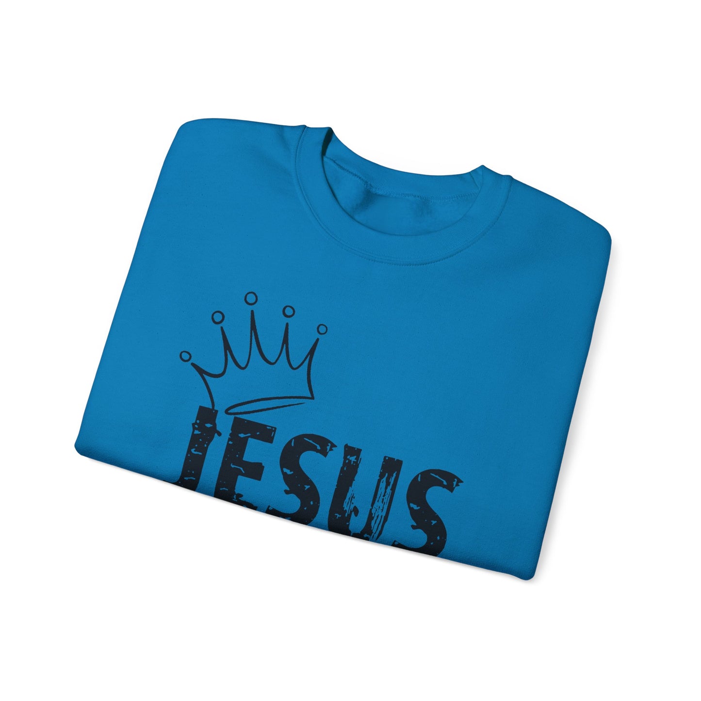 Christian Sweatshirt, Religious Jumper, King Jesus Long Sleeve Shirt, Christian Apparel, Faith Crewneck Pullover