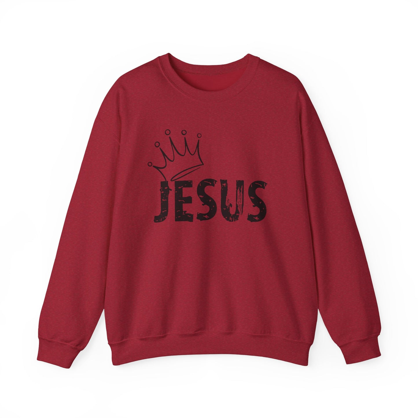 Christian Sweatshirt, Religious Jumper, King Jesus Long Sleeve Shirt, Christian Apparel, Faith Crewneck Pullover