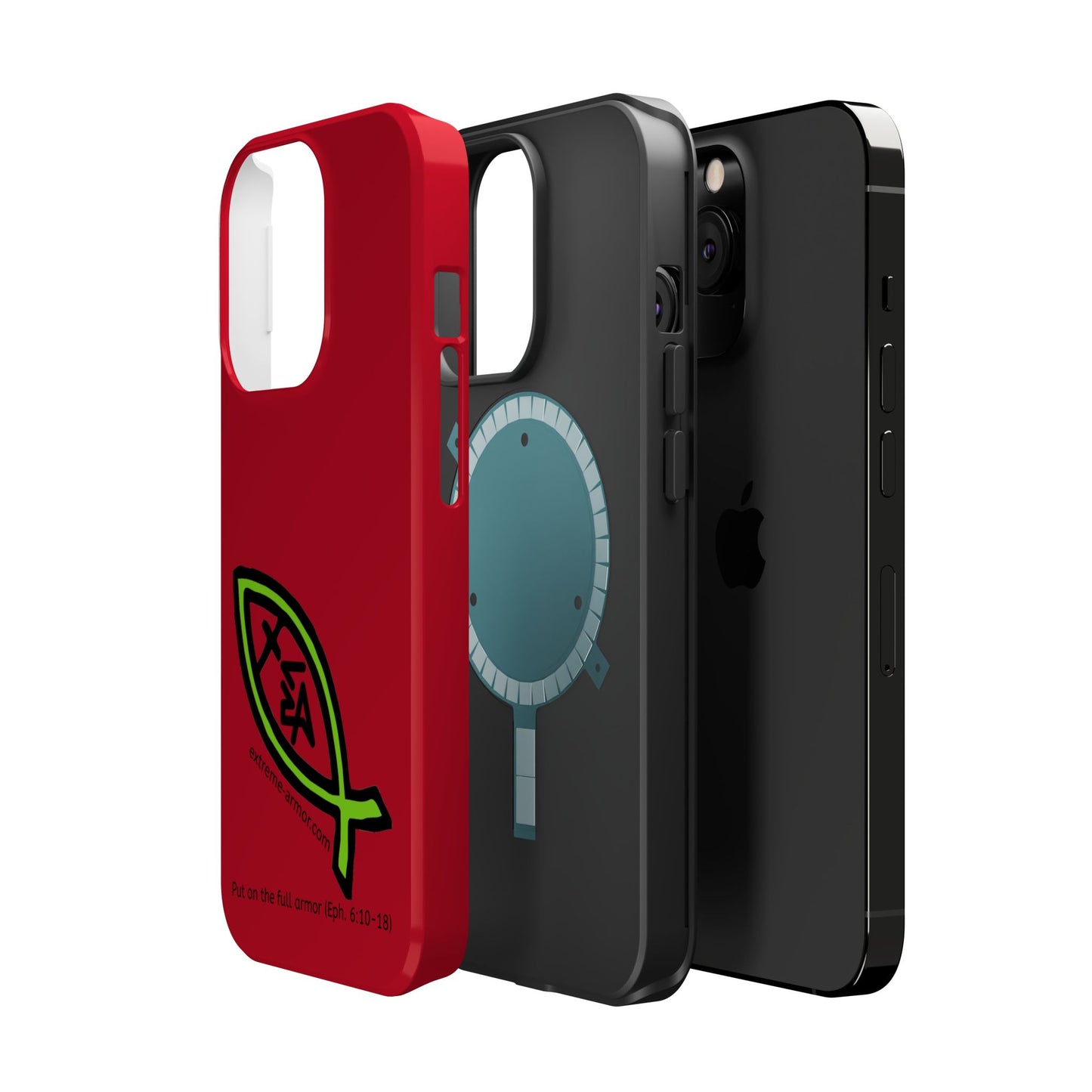 I-phone Magnetic Case (Extreme-Armor) Red