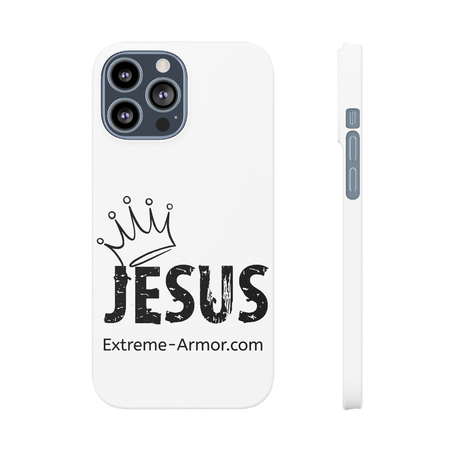 King Jesus White Slim phone Cases