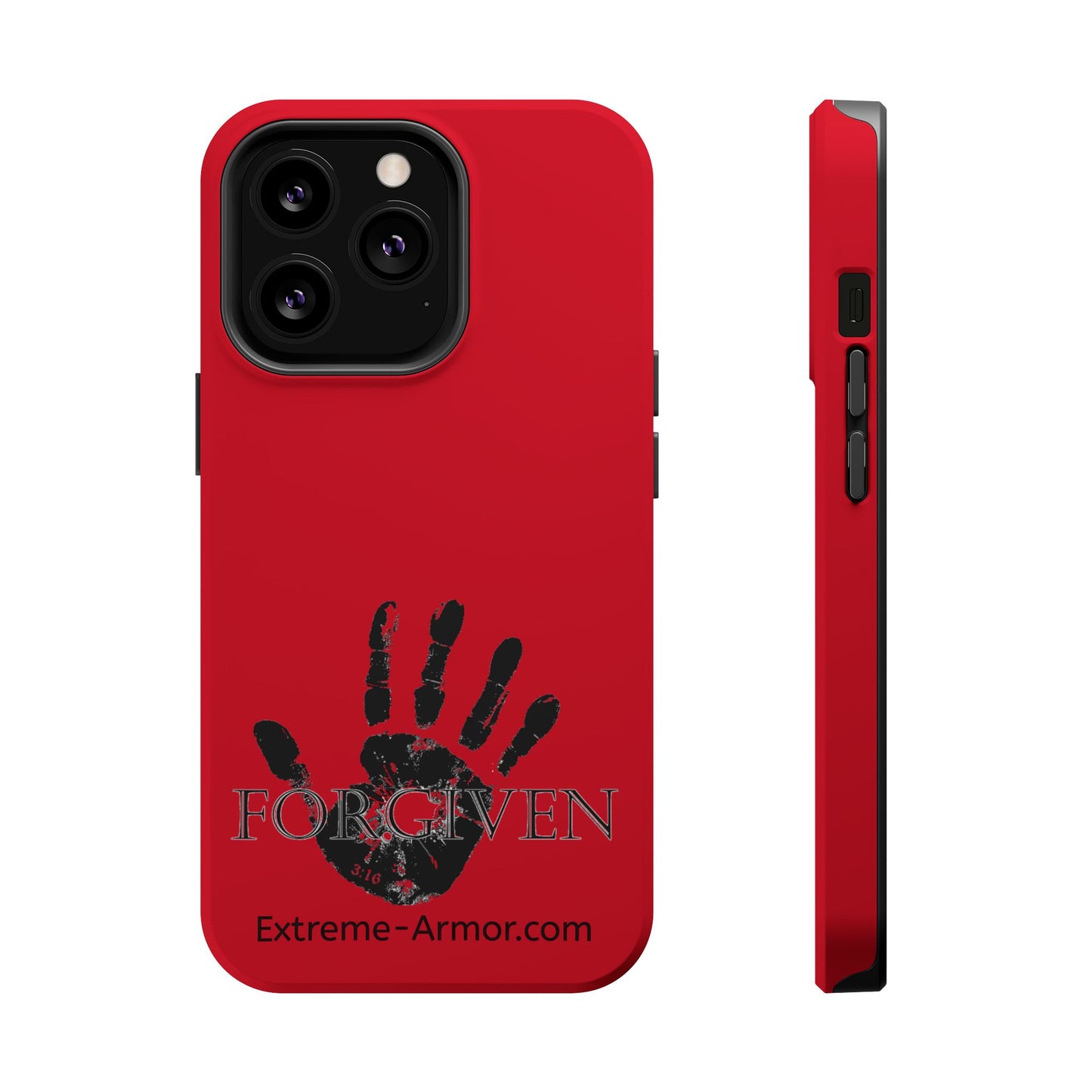 I-phone Magnetic Case (Forgiven) Red