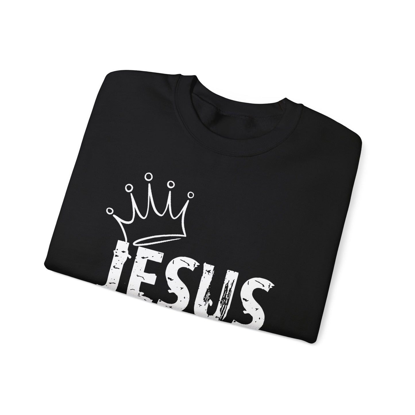 Christian Sweatshirt, Religious Jumper, King Jesus Long Sleeve Shirt, Christian Apparel, Faith Crewneck Pullover