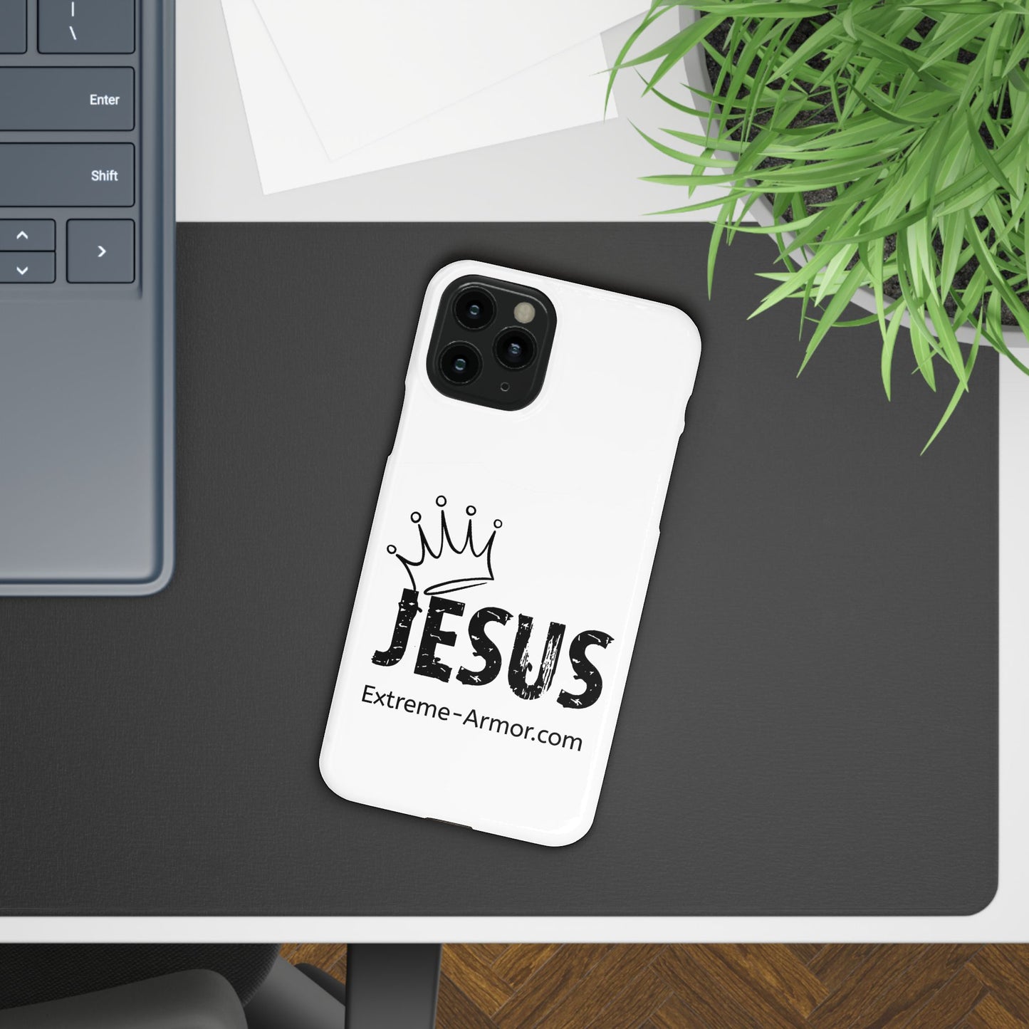 King Jesus White Slim phone Cases