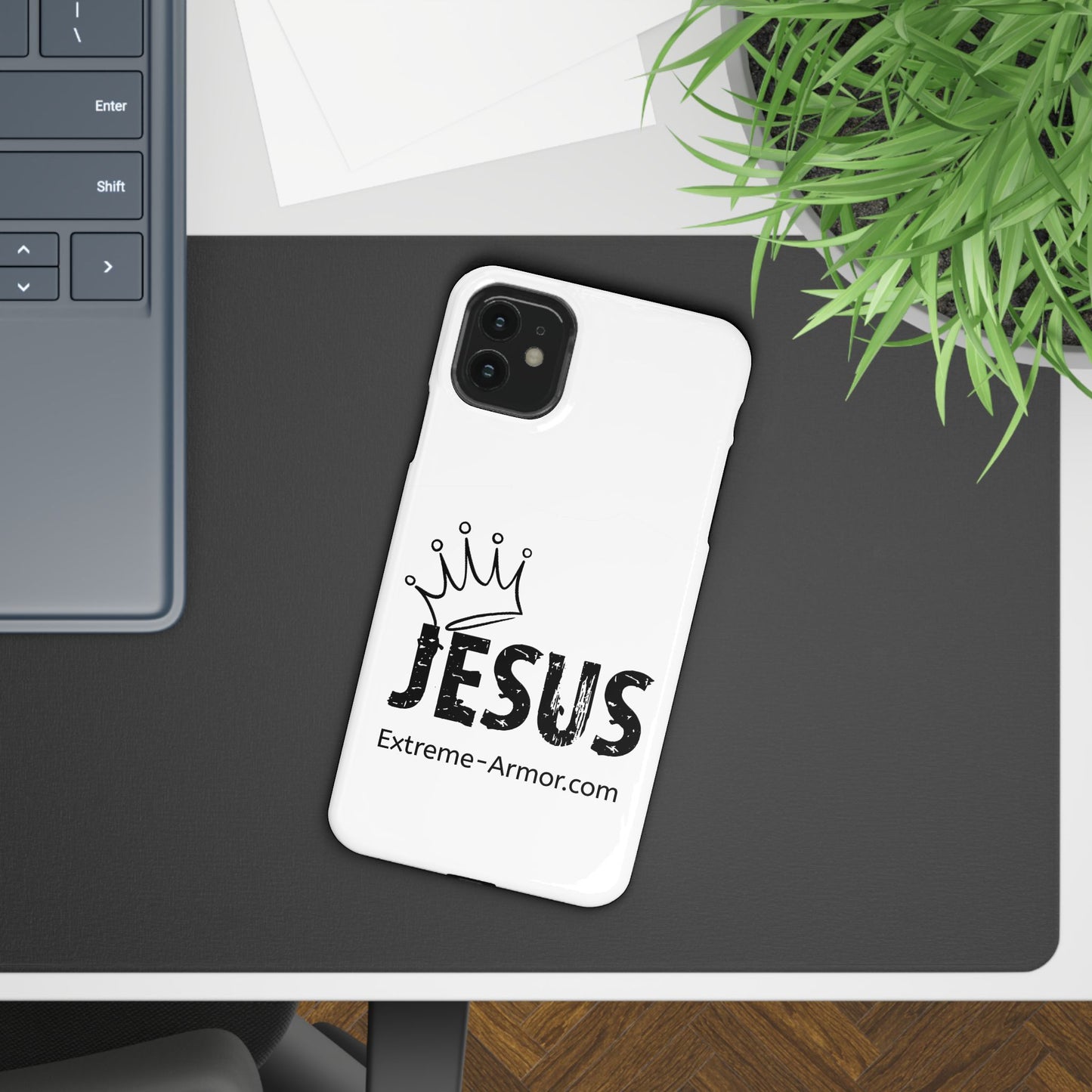 King Jesus White Slim phone Cases