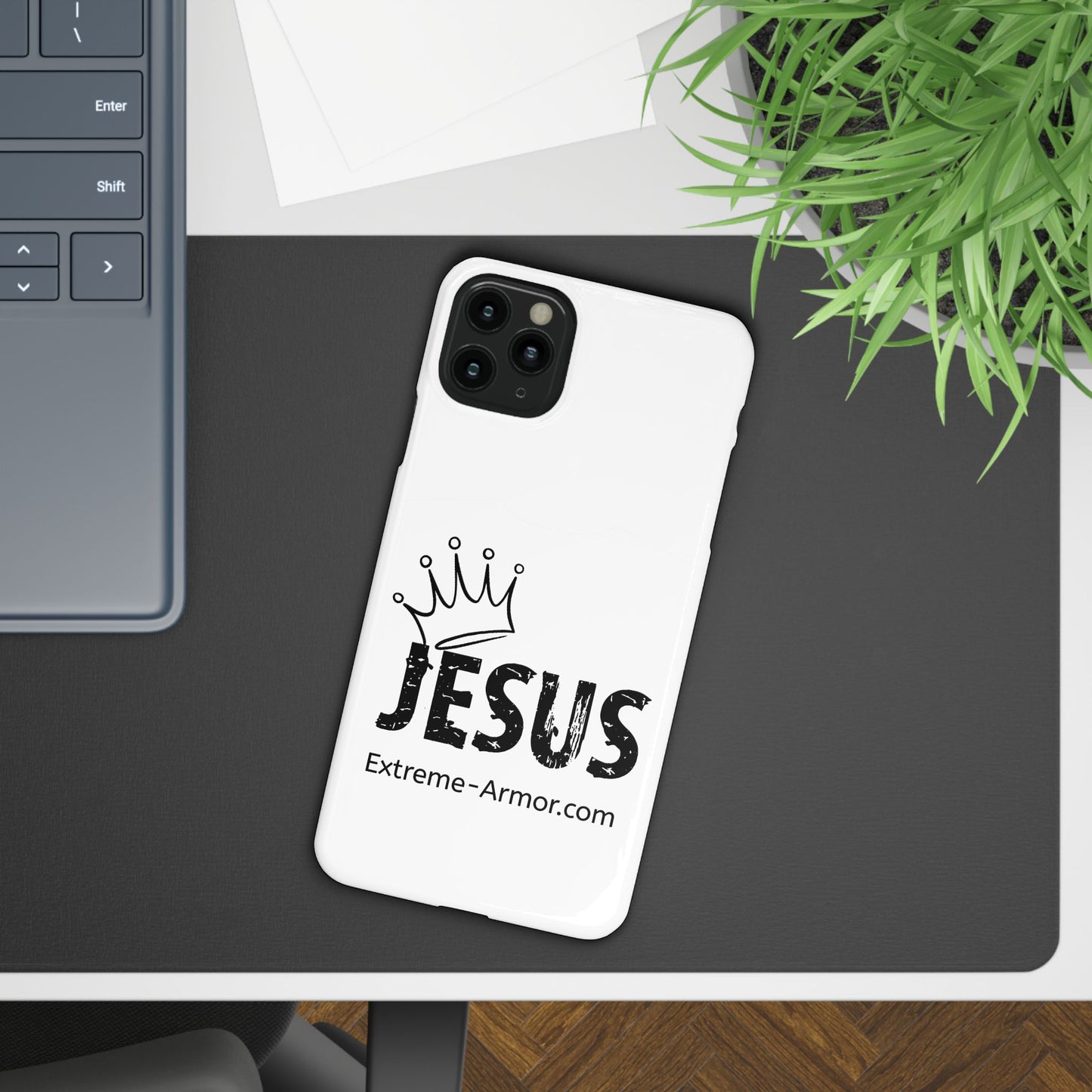 King Jesus White Slim phone Cases