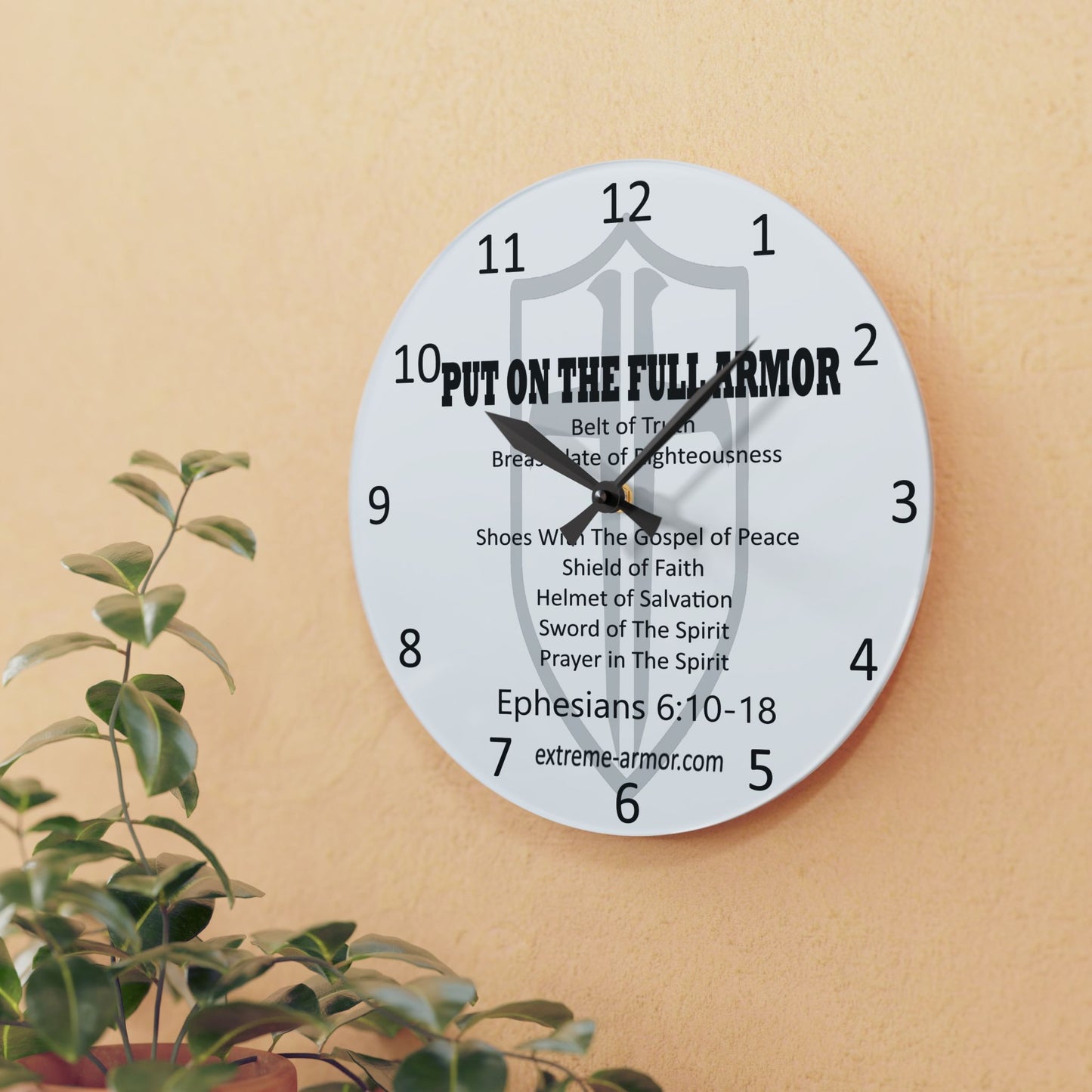 Armor Acrylic Wall Clock