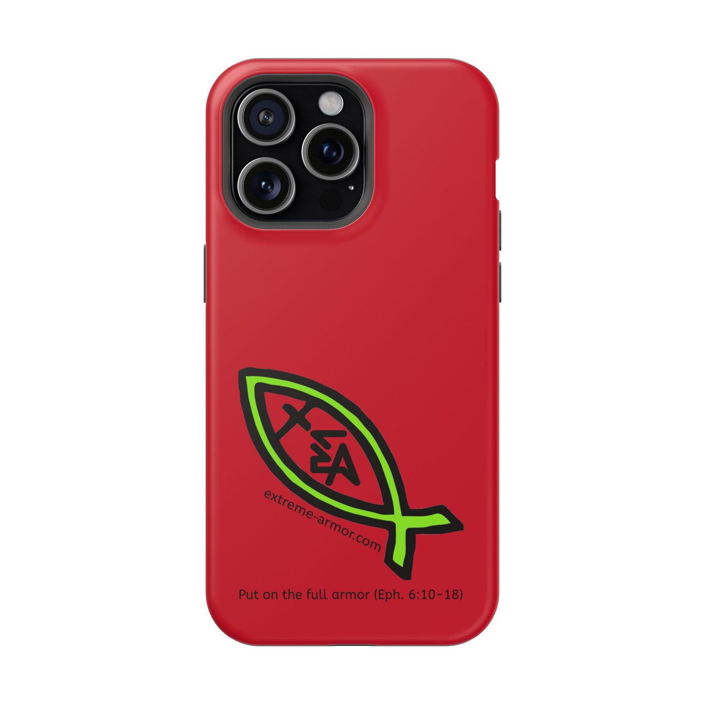 I-phone Magnetic Case (Extreme-Armor) Red