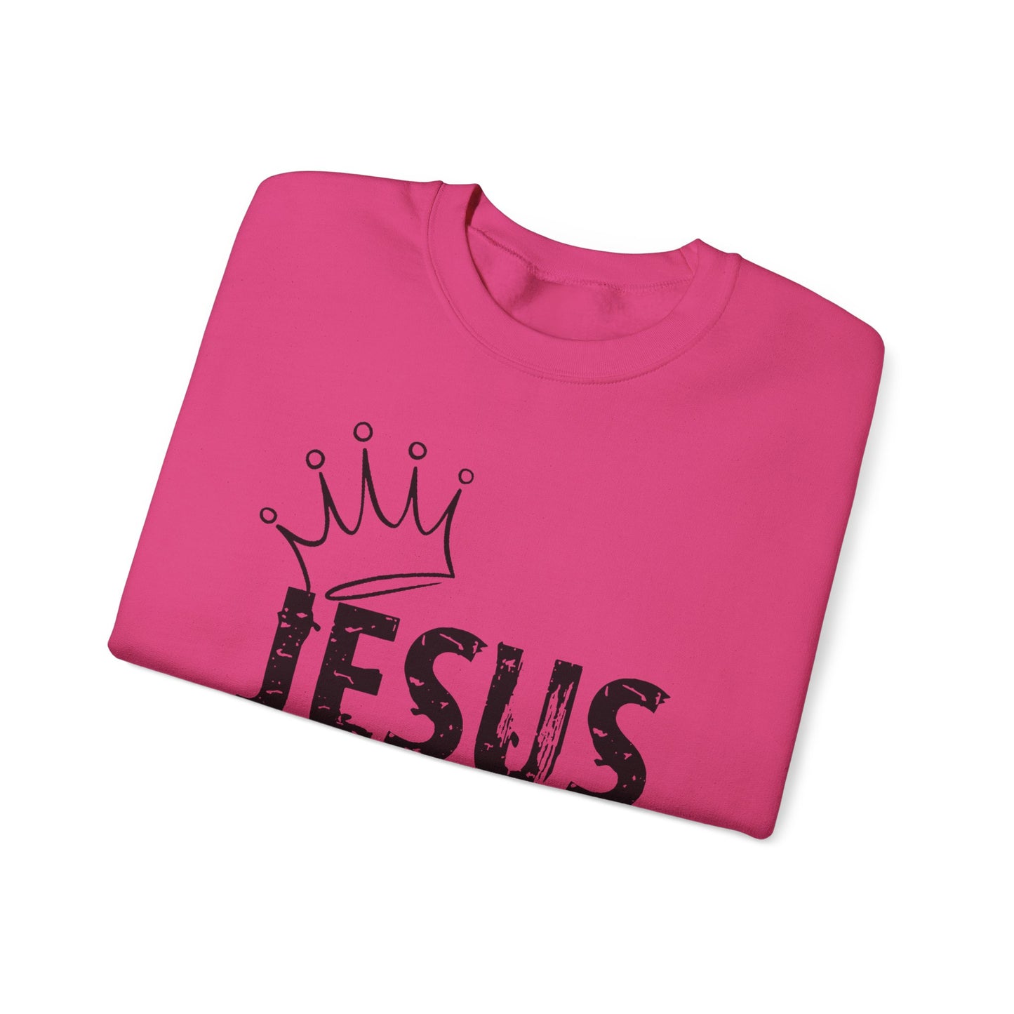 Christian Sweatshirt, Religious Jumper, King Jesus Long Sleeve Shirt, Christian Apparel, Faith Crewneck Pullover