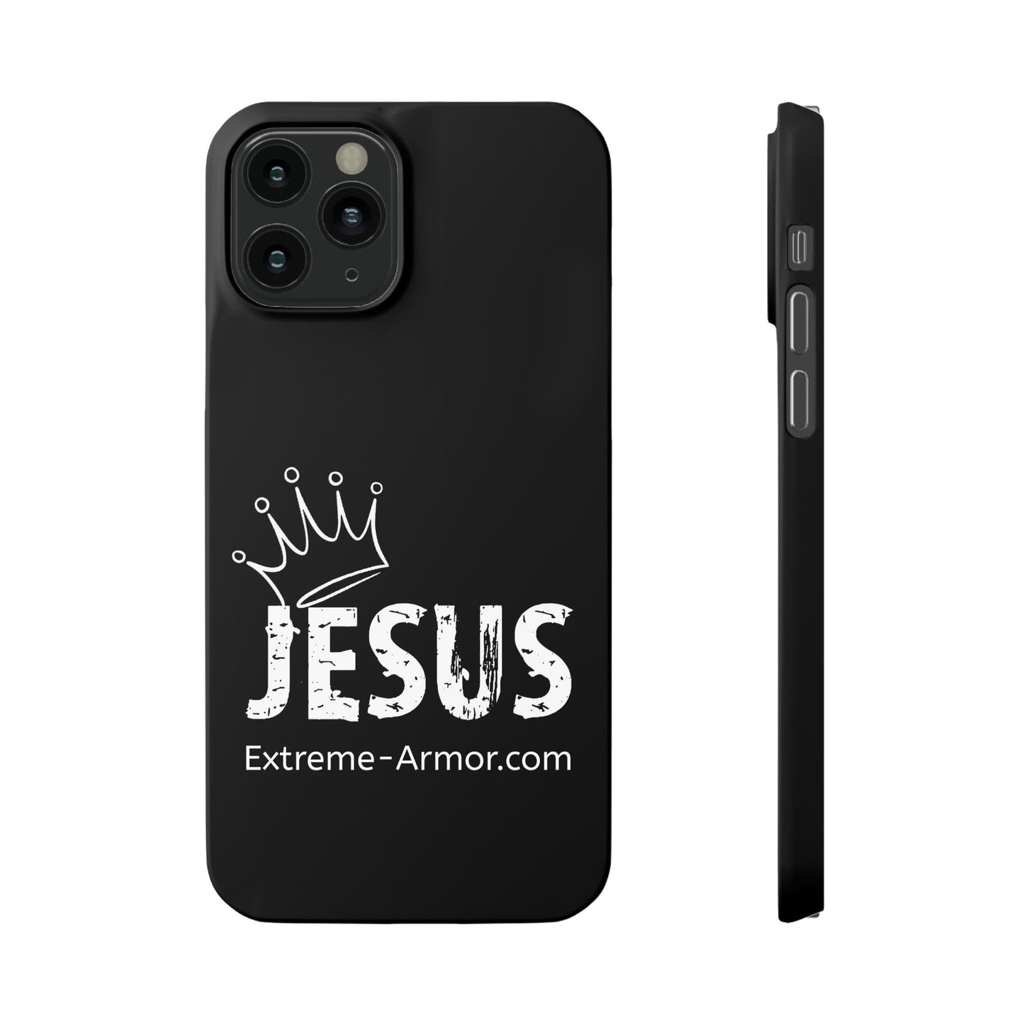 King Jesus Black Slim phone Cases