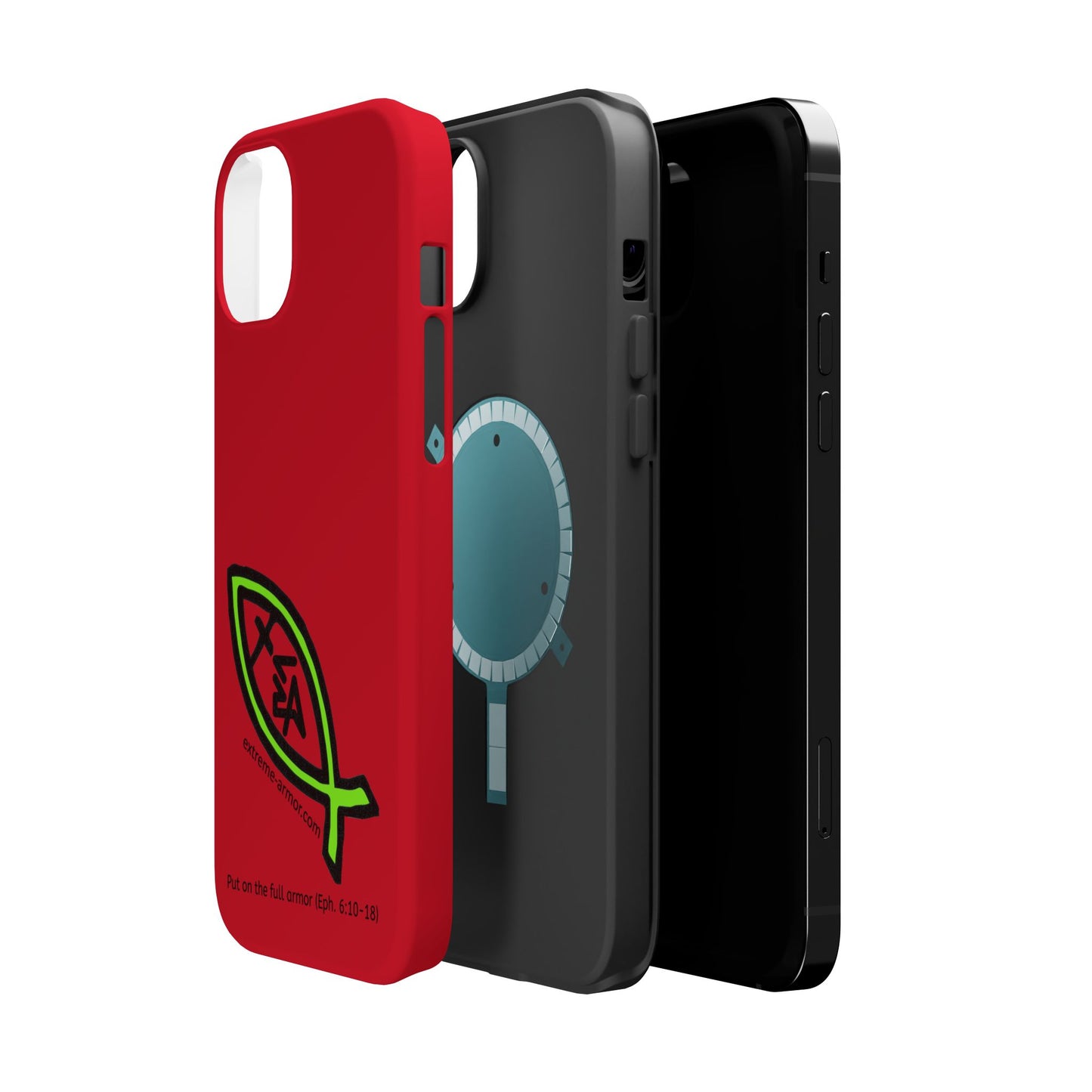 I-phone Magnetic Case (Extreme-Armor) Red