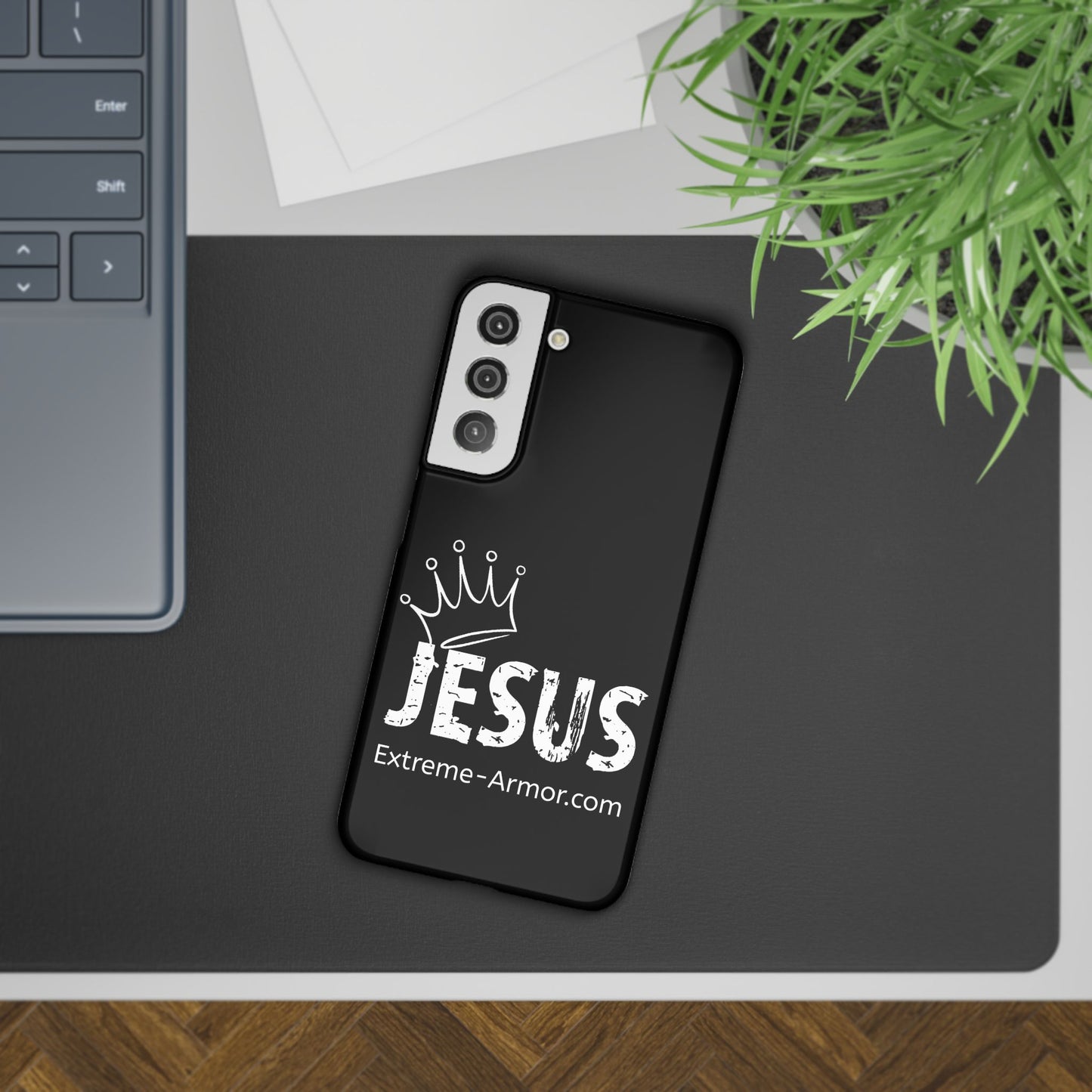 King Jesus Black Slim phone Cases