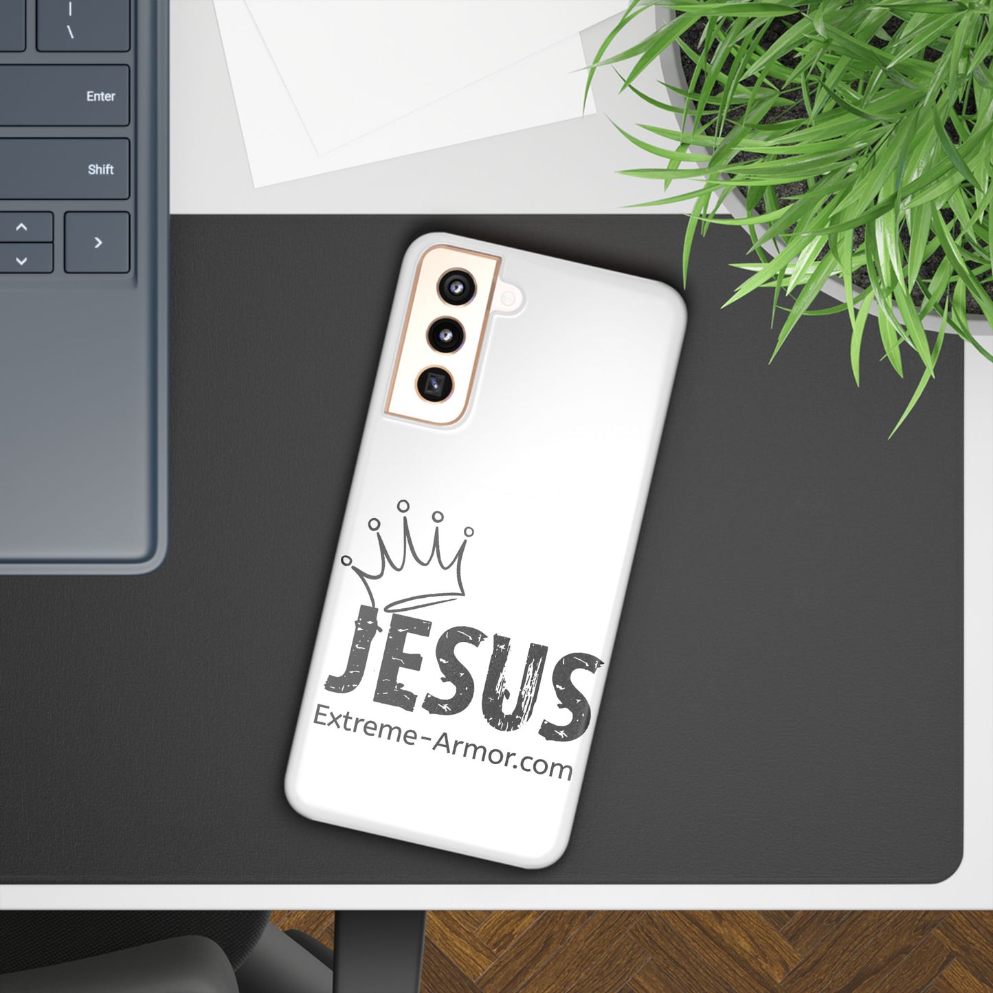 King Jesus White Slim phone Cases