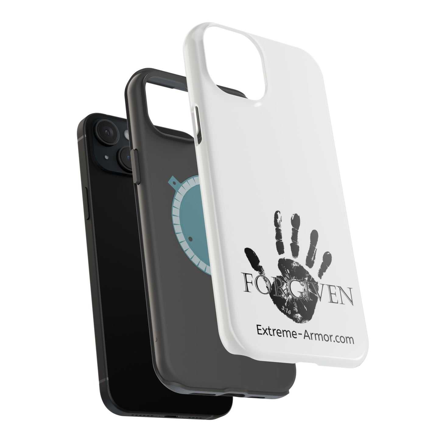 I-phone Magnetic Case (Forgiven) White