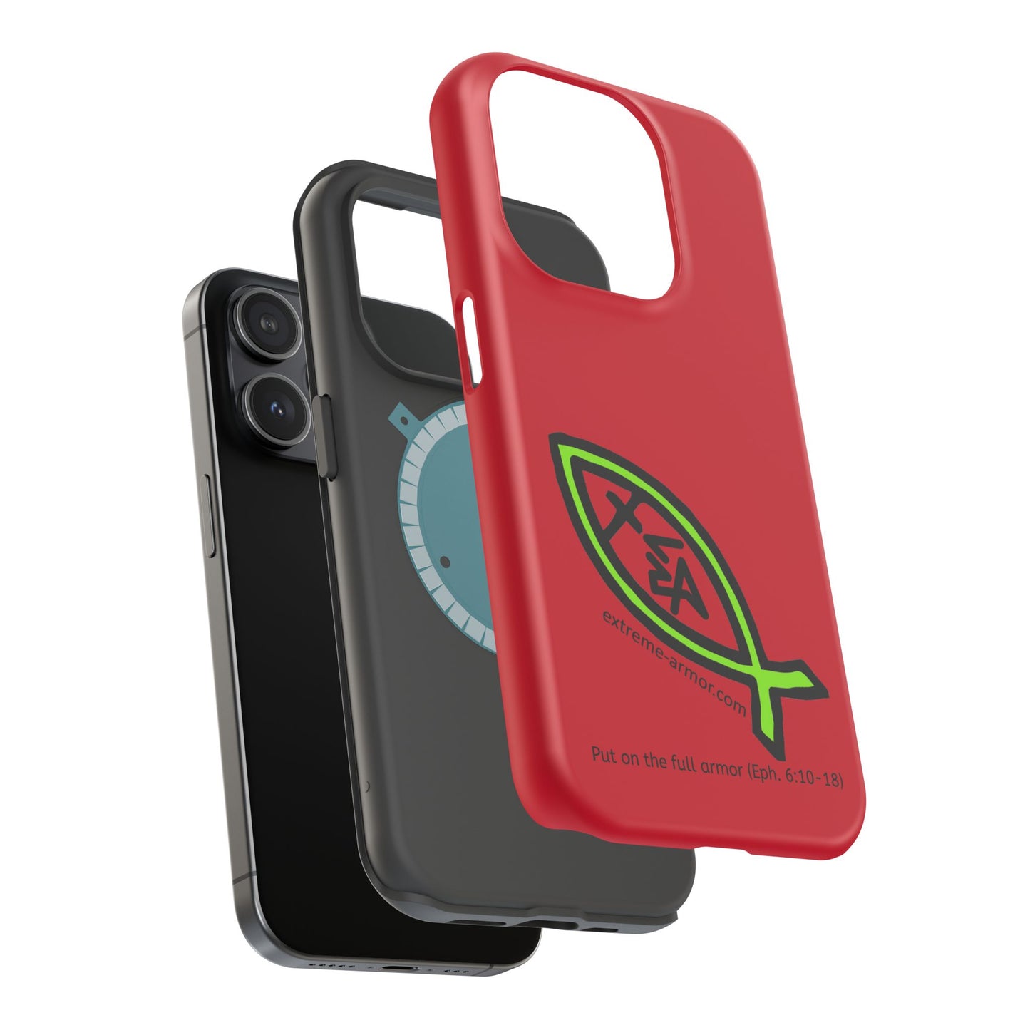 I-phone Magnetic Case (Extreme-Armor) Red